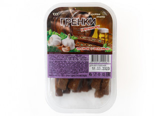 КВАНТОРГ Рубец по-пекински с соусом чили 150гр/уп: Сурские гренки Чеснок с зеленью (100 гр)