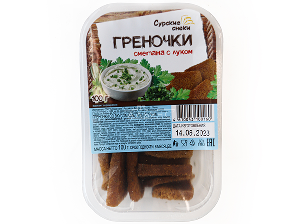 Сурские гренки Сметана с луком (100 гр) в Давыдово