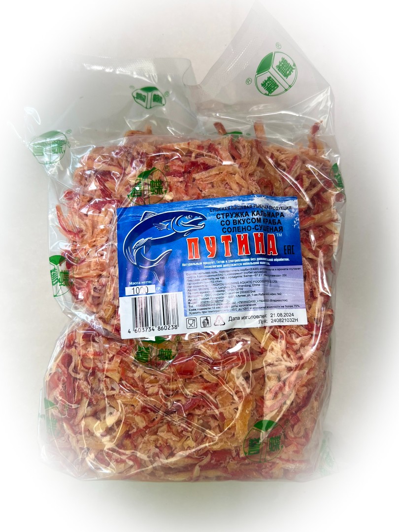 Кальмар стружка со вкусом краба "Розовая" (ПУТИНА) в Давыдово